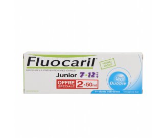 FLUOCARIL Junior 7/12 ans Bubble lot de 2 tubes de 50ml