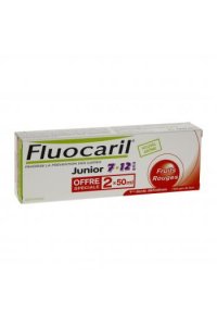 FLUOCARIL Junior 7/12 ans Fruits rouges lot de 2 tubes de 50ml