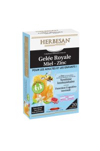 GELEE ROYALE/ MIEL/ ZINC - 20 ampoules